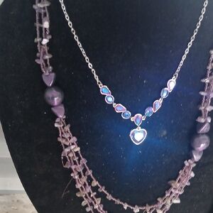 Leather Display Plus Two Neckless